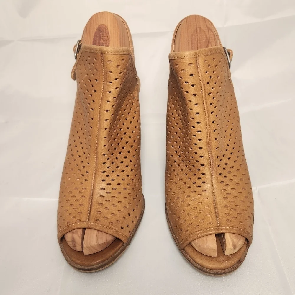 Lucky Brand Women’s 10 Hatoraa Slingback Peep Toe Sandal Heel - Picture 3 of 16